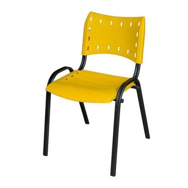 Imagem de Kit com 4 Cadeiras Iso Fixa Plástico Polipropileno Empilhável Igreja E