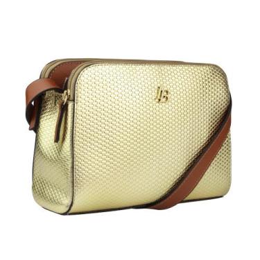 Imagem de Bolsa Média Alice Linea Bella 5433, Dourado, Feminino, Único