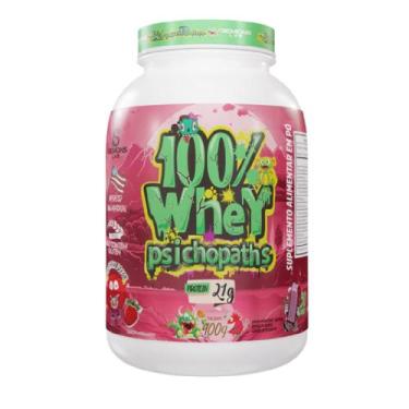 Imagem de 100% Whey Psichopaths Pote 900g Strawberry Demons Lab