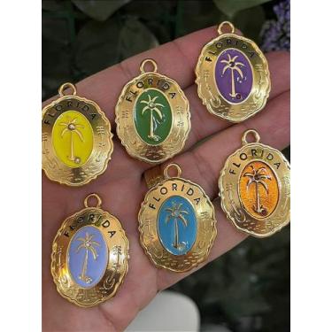 Imagem de Pingente Florida Resinado Ouro 18k - 01 unidade - no-brand, Brandy pun