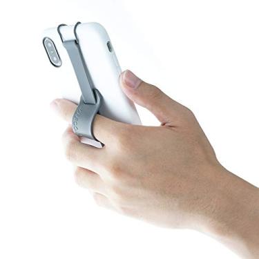 Imagem de WANPOOL Alça de mão de silicone antiderrapante universal com aderência compatível com iPhone Air/17/17 Pro Max/16/15 Plus/14 Plus/13/12/11/Xs Max/XR/Galaxy S24 e outros smartphones - cinza