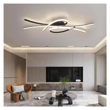 Imagem de Lustre Led Luminária de Teto 54w Regulável Montagem Embutida Teto com Controle Remoto, Luminária de Teto para Cozinha Quarto Estudo Sala de Estar