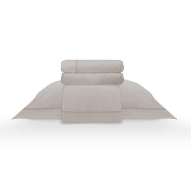 Imagem de Camesa Jogo de Cama Casal 4 Peças Percal 300 fios 100% Algodão Neo Classico Elements - Bege