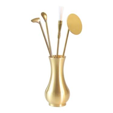 Imagem de KiBcsLic Conjunto de ferramentas de incenso profissional com cabo longo, fragrância faça você mesmo, suprimentos para cerimônias de estudo e meditação em casa, 5 Unidades