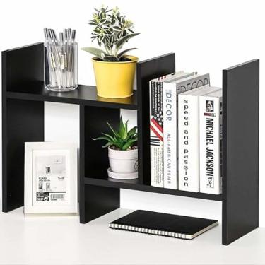 Imagem de Organizador de Mesa Ajustável Home Office Organizado | Estilo Industrial | Moderno | Minimalista | Nicho para Livros | Decoração Desktop - by Ateliê TH Solutions (Preto)