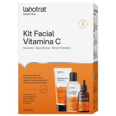 Imagem de Kit Skin Care Vitamina C Dermoskin Labotrat 3 Produtos Rosto Serum Sab