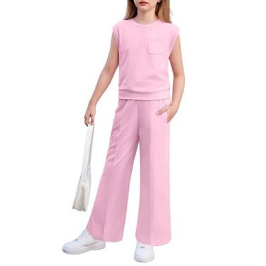 Imagem de Conjunto de roupas Arshiner para crianças e meninas, manga de ombro su