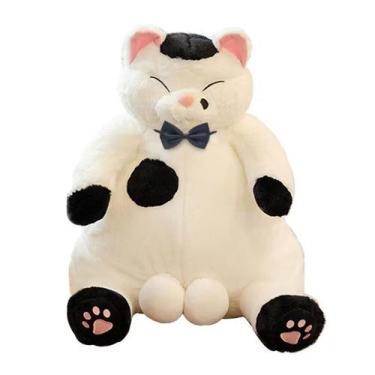 Imagem de Gato gordo de pelúcia com bola de 35 cm para crianças e adultos - Marc
