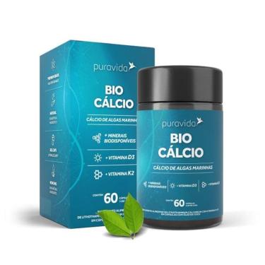 Imagem de Bio Cálcio Com D3 e K2 60 caps Puravida-Unissex
