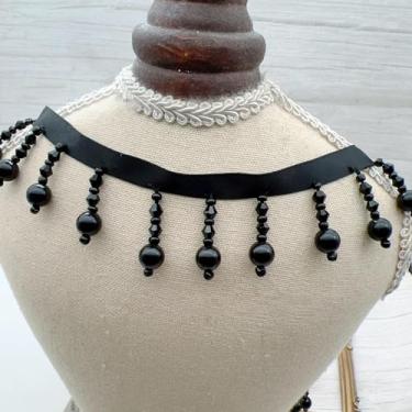 Imagem de GorinsKani Gotas de cuia de cristal de 1 metro com franja com contas de renda com pingente de pérola borla vestido franja acabamento em renda decoração sapatos ornamentos pendurar contas cortina