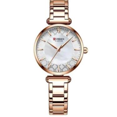 Imagem de Relógio Feminino Curren 9072 Rosê em Aço