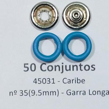Imagem de Botões de Pressão Nº 35 Tic-Tac Colorido Latão Variadas Sortidos Carib