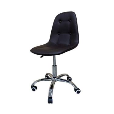 Imagem de Cadeira escritório Banqueta Giratória FT SLB120, Marrom Escuro