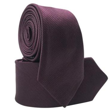 Imagem de Gravata Social Risco Fino Padrinho Evento - oem, Marsala uva risco fin