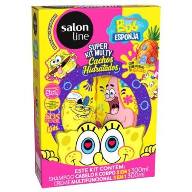 Imagem de Salon Line Kit Bob Esponja Shampoo 300ml + Creme Multifuncional 3em1 3
