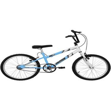 Imagem de Bicicleta de Passeio Ultra Bikes Esporte Bicolor Rebaixada Aro 20 Reforçada Freio V-Brake Infantil Juvenil Azul Bebê/Branco