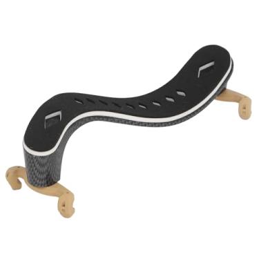Imagem de Mingzhe Descanso de Ombro Confortável para Violino Suporte Ajustável para Suporte de Ombro para Violino de Tamanho 4/4 3/4 Ideal para Iniciantes e Profissionais Fibra de Carbono Preta
