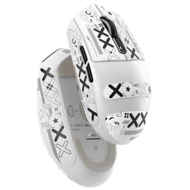 Imagem de MAMBASNAKE ATTACK SHARK G3 Mouse sem fio para jogos com modo triplo com fio/2,4 GHz/BT,59 g ultraleve,25.000 DPI,polling 1K,sensor PixArt PAW3311,bateria de 500 mAh,programável(branco+fita adesiva)