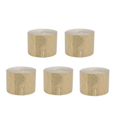 Imagem de Rolos de papel crepom dourado Flâmulas metálicas premium de 25 m DIY Decorações de festas artesanais para casamentos, aniversários, chás de bebê, 5 rolos de 82 pés de comprimento,