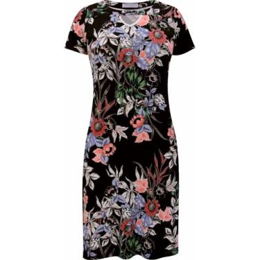 Imagem de Vestido Pau a Pique estampado Preto, Preto, GG