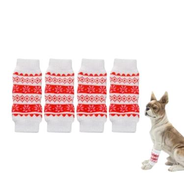 Imagem de 4 Pcs Protetores De Perna De Cachorro Meias Para Cães Grandes Meias De Cachorro Manga De Perna De Cachorro Meias Para Cachorro Pequeno Mangas De Cachorro Inverno Meias De Tornozelo