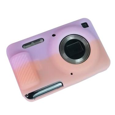 Imagem de Easy Hood Capa de câmera para Kodak PIXPRO FZ55, capa de silicone macio antiarranhões Slim Fit FZ55 DSLR Capa protetora para viagem, pele corporal, rosa, laranja