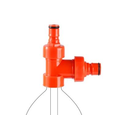 Imagem de Tampa De Carbonatação De Plástico Vermelho Com Tampa De Carbonatação Em T Para Garrafas PET, Cerveja, Refrigerantes E Acessórios Para Fabricação De Cerveja Caseira