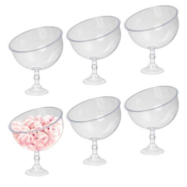 Imagem de 6 Baleiros 1,5l Taça Premium Bomboniere Acrílico Elegante (TRANSPARENTE)