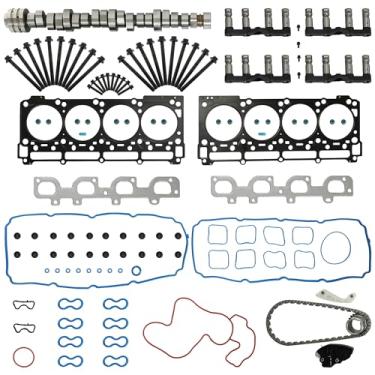 Imagem de Kit de eixo de cames 6.4 HEMI MDS Lifter Conjunto de junta de cabeça apto para Chrysler Dodge Charger Jeep Grand Cherokee 2011-2015 6.4L V8 5038419AB 53021726AD HS26568PT (Kit de corrente de