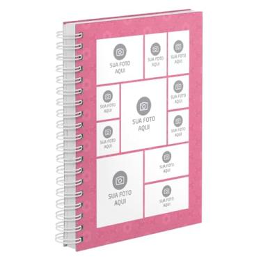 Imagem de Agenda Diária 2026 Capa Dura Personalizada Com 11 Fotos Rosa Claro