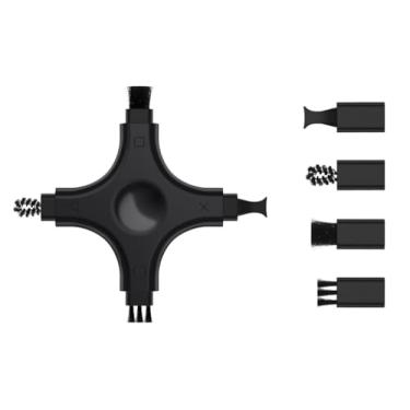 Imagem de CODOGOY Kit de limpeza para iPhone Ferramenta de reparo e restauração de porta Ferramenta de limpeza de escova macia adequada para todos os dispositivos, preta