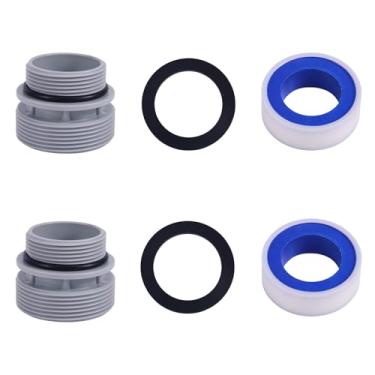 Imagem de Kit adaptador de conversão de mangueira de 2 peças, mangueira 4560 de 40 mm para conector de entrada/saída de 1 1/2 polegada para piscinas Hayward, Intex, Coleman acima do solo, bombas de filtro