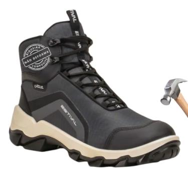 Imagem de Estival HB5000 Bota Masculina - Sapato Masculino de Segurança, Forro Interno, Colarinho Acolchoado, Impacto, Biqueira Composite, 700g, Tamanhos 33-47, Focus Grey, Linha Hybrid (Cinza, Padrão, BR, Adulto, Numérico, 44)