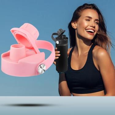 Imagem de Tampa para Hydro Flask 32 boca larga de 1,134 g, tampas de substituição compatíveis com garrafa de água de boca larga Hydro Flask, tampa de bico superior com alça, tampa de boca larga acessórios