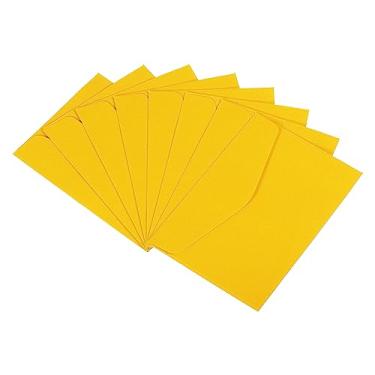 Imagem de Mini envelopes, pacote com 24 mini cartões de presente para cartões de visita pequenos cartões de saudação de casamento, amarelo