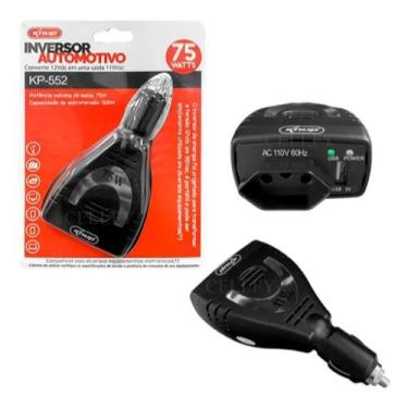 Imagem de Inversor Automotivo 75Watts Kp552 12V Para 110V - Enviamos no mesmo - 