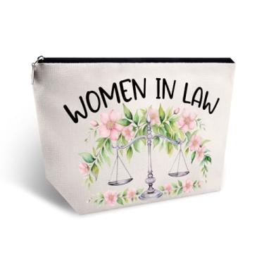 Imagem de EoffIvan Presentes de advogado para mulheres, bolsa de maquiagem de viagem cosmética, presentes essenciais para a lei, presente de advogado para mulheres, futuro advogado