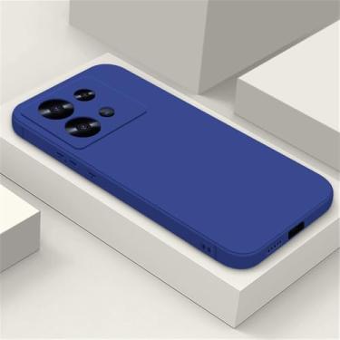 Imagem de Capa protetora de TPU macio à prova de choque para Xiaomi Redmi Note 14 13 12 11 Pro 5G Note 14 13 Pro Plus Capa de silicone de cor sólida, azul, para Redmi Note 14 5G