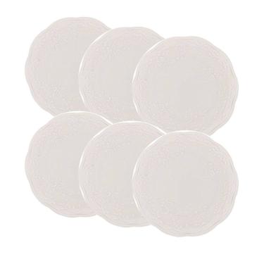 Imagem de Conjunto de 6 Pratos Sobremesa de Porcelana New Bone Butterfly Flower 19cm - Lyor