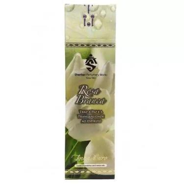 Imagem de Incenso Shankar Rosa Branca - 8 Varetas de 24cm - no-brand