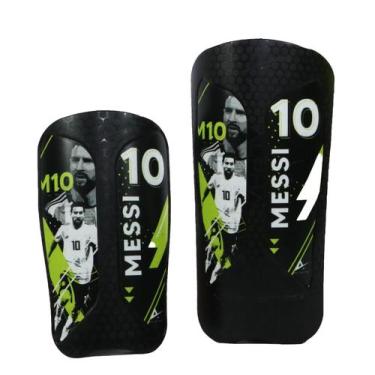 Imagem de Caneleiras de futebol Alpha Soccer Lightweight M/L LeoMessi