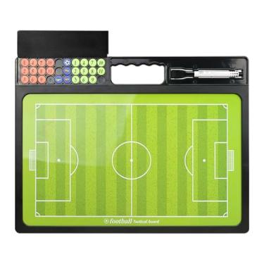 Imagem de Aymzbd Quadro branco para treinadores de futebol, prancheta para apagamento a seco, quadro para técnicas de futebol.