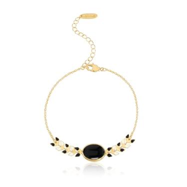 Imagem de Montana West Wrangler Pulseira feminina banhada a ouro 14 K Country Natural Stone Cowgirl Boho Jewelry 18 cm com extensor de 5 cm, 6.5 " - 7.5 ", Cobre, Sem Pedra Preciosa