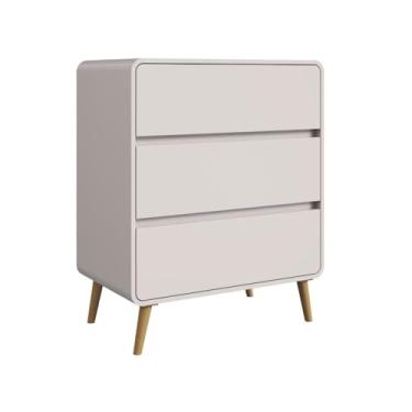 Imagem de Cômoda Infantil Multiuso 3 Gavetas e Trocador para Quarto de Bebê Estilo Retrô