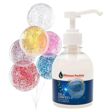 Imagem de Cola Para Balão Festa Confete Glitter Brilho Confesta 250ml - Silicone