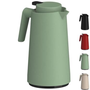 Imagem de Garrafa Térmica 1 Litro Vercelli Unitermi Botão de Gatilho Alça Reforç