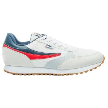 Imagem de Tênis Fila Renno Classic Masculino Original, 40, Branco, Marinho, Masc