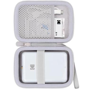 Imagem de Flaxune Estojo rígido de transporte para impressora fotográfica instantânea Kodak Step/Step Slim, capa branca
