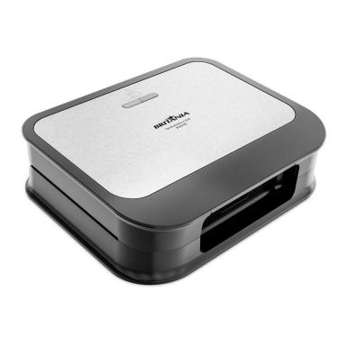 Imagem de Sanduicheira Grill Antiaderente Britânia BGR25B Preta com Prata 127V