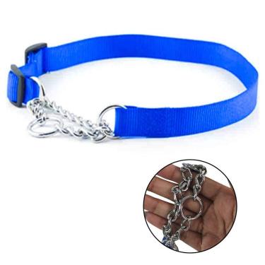 Imagem de Coleira Guia 1.5cm Ajustavel Elo Torcido Aço Adestramento